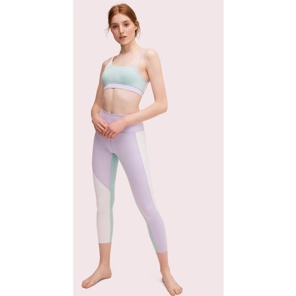 Kate Spade Color Spliced Legging Frozen Lilac NWT - Picture 1 of 13